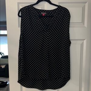 Vince Camuto Black and White Polka Dot Blouse